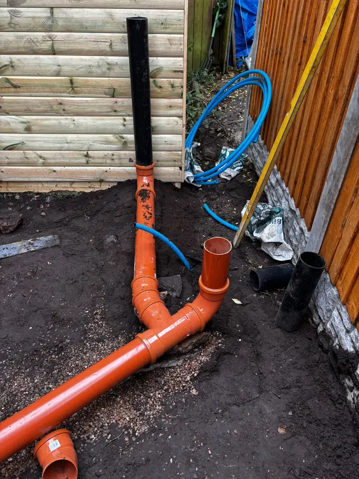 New drainage pipework laid by NDO Plumbing & Gas